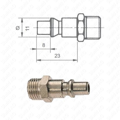 Bild von Stecknippel mit 3/8'' AG