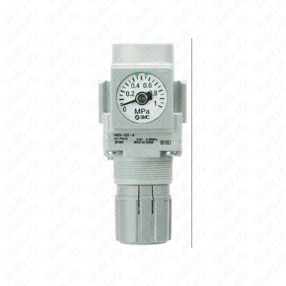 Bild von SMC Druckluft-Regler 1/4 mit Manometer